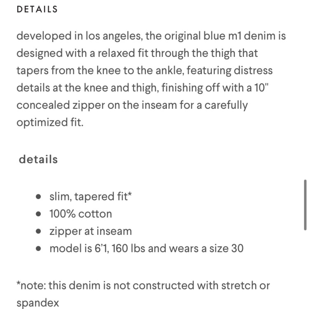 M1 Blue Denim Jeans (MNML.LA) - Picture 8 of 8